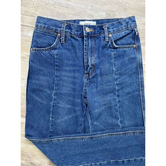 Mango Denim Straight Cropped Capri Jeans Juniors Size 1 - Picture 3 of 6